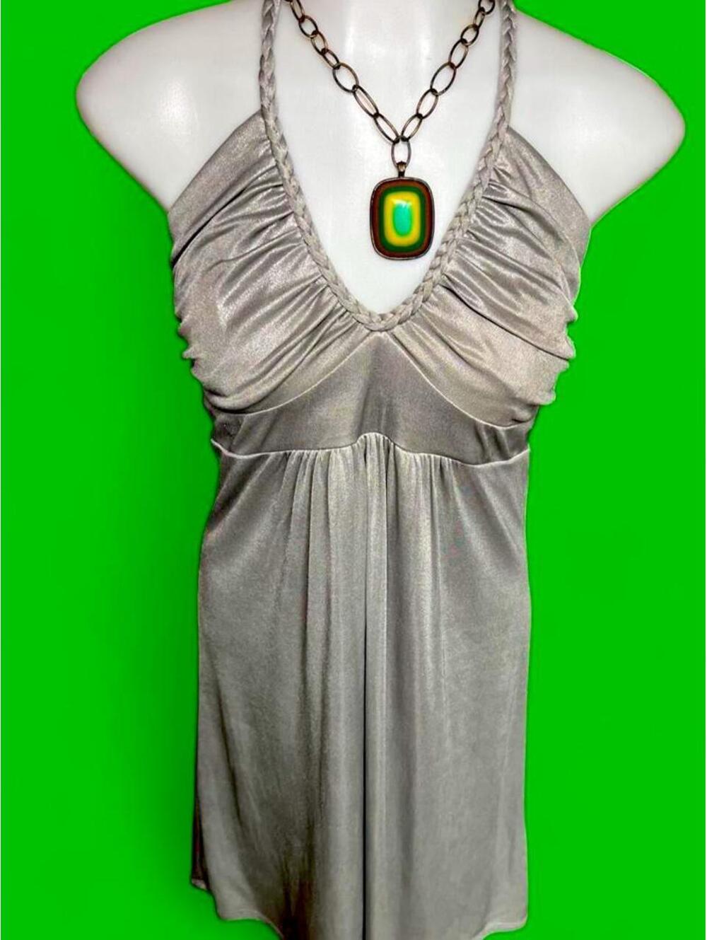Bisou Bisou Women's Silver and Grey Dress
